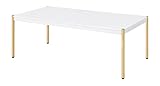 Acme Furniture Otrac Couchtisch, Weiß, Gold