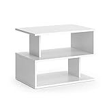 Vicco Couchtisch Sofatisch Beistelltisch Shelby Weiß Wohnzimmertisch Ablage Fach