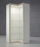 ITALFROM Eckvitrine aus gehärtetem Kristall 100 x 40 x 210 cm QF/A