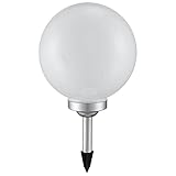 etc-shop Solarleuchte Kugel Gartenkugel Kugelleuchte Solar LED Gartendeko Solarkugel für Außen 25 cm, Leuchtdauer ca. 6-8 Stunden, H 65 cm, Garten Rasen