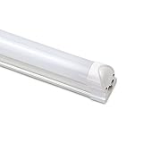 Vkele LED 90cm T8 Leuchtstoffröhre mit Fassung komplett Warmweiß milchige Abdeckung für Keller, Büro, Shop, Fabriken