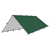 Jojomino Outdoor-Markise, wasserdicht, für Camping, Strand, Sonnenschutz, Schatten, Regenfliegen, Zelt, Grün, 3 x 4 m