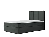 Mirjan24 Boxspringbett Cintori mit Bettkasten Polsterbett Bonellfederkernmatratze im Set Bettgestell mit Polsterkopfteil Matratze Topper (100x200 cm mit Bettkasten öffnet Sich nach Links Manila 19)