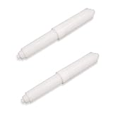 Toilettenpapierhalter, 2 Stück Kunststoff-Toilettenpapierrollenhalter, Ersatzrolle aus Kunststoff, Toilett Papier Halter Roller, Federbelastet