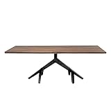 Kare Tisch Roots Dark 220x100cm, runder kantiger Esszimmertisch, Esstisch mit ausgefallenem Wurzel-Gestell, Tafel, (HxBxT) 77 x 220 x100cm, Tischplatte: Akazie Massivholz lackiert