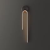 LED-Wandleuchte, lineare Wandleuchte, minimalistische Waschtisch-Wandleuchte, lange Streifen-Innenwandleuchten for Schlafzimmer, Nachttisch, Wohnzimmer, Treppenhaus, 3 Farbmodus-Wandwaschleuchten ( Co