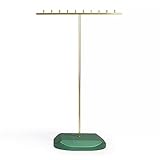 GRFIT Schmuckhalter Schmuckständer, Halskettenhalter, T-förmiges plattiertes Metall, Tisch-Schmuck-Organizer, Turm for Aufhängen von Schmuck, Anhänger, Ohrringen, Armbändern, Ringen Schmuckständer