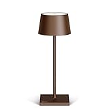 Neu Stilosa 3 - Dimmbare LED Akku-Tischlampe IP54 Indoor & Outdoor - Aufladbar - Warme Lichtfarbe - Designer Tischleuchte mit USB-C Port - Bronzefarbe