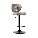 BinOxy Barhocker Anhebbarer Barstuhl (63-83 cm) Moderner einfacher PU-Leder-Rückenlehne Barstuhl an der Rezeption kann hohen Hocker drehen Hocker (Color : B)