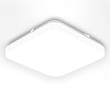 LE I Deckenlampe LED Bad Deckenleuchte 24W, Led Deckenlampe 2500LM Ø30cm Bad Licht Flur Küche Balkon Korridor Wohnzimmer Schlafzimmer LED Lampe Flach Badlampe Decke 5000K Kaltweiß Badezimmerlampe