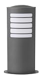 Lightbox spritzwassergeschützte Pollerleuchte - Sockelleuchte für Außen - 1 x E27 max. 40W - für den Garten - aus Metall/Kunststoff - in Anthrazit - Höhe: 40 cm