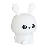 Folpus Nachtlicht Kinder Niedliches Kaninchen Tragbare Dekorative Kinder Mädchen Lampe mit Timer Niedliches Nachtlicht Lampe Baby Nachtlicht für Kind