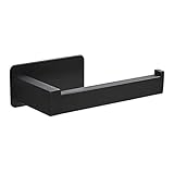 klorollenhalter ohne Bohren,Farcetor Schwarz Matt Selbstklebend Papierhalter Toilettenpapierrollenhalter Edelstahl für Küche und Badzimmer Toilettenpapierhalter Schwarz