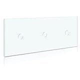 BSEED Touch Lichtschalter 1 Fach 1 Weg mit 1 Fach 1 Weg mit 1 Fach 1 Weg Glas Lichtschalter weiß Led Touch Schalter Touchscreen Funktioniert mit LED Lampe 228mm EU Standard
