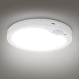 Anten Deckenlampe mit Bewegungsmelder | 18W Deckenleuchte mit Bewegungsmelder | Φ17cm 1620LM Sensor Helligkeit Rund Lampe | 5000K Kaltweiss für Balkon Küche Flur Abstellraum Keller