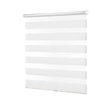 Ventanara® Doppelrollo schnurlos ohne Bohren Klemmfix Fenster Duo Rollo inklusive Montagematerial (weiß, 50 x 150 cm)