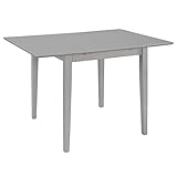 ZEYUAN Ausziehbarer Esstisch, Dining Table, Esszimmertisch, Küchentisch, Tisch Esszimmer, Küchen Tisch, Kitchen Table, Mehrzwecktisch, Grau (80-120) x80x74 cm MDF