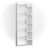 Vicco Bücherregal Raumteiler Standregal Fico Anthrazit 6 Etagen Wandregal Hochregal (White)