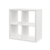 Kallax IKEA Regal – Bücherregal-4er-weiß Größe: 77 X 77 cm, weiß-Glanz, 77x77 cm