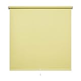 Verdunkelungsrollo Springrollo Schnapprollo Rollo Gelb Breite 60 - 200 cm Länge 160 cm Blickdicht Blickschutz (160 x 160 cm)
