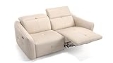 Couch CASADO italienisches Leder Sofa Couch 2-Sitzer (Cognac, Leder)