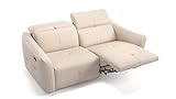 Couch CASADO italienisches Leder Sofa Couch 2-Sitzer (Cognac, Leder)