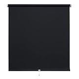 WR-Design Spring- oder Mittelzugrollo in Schwarz - Breiten 62 bis 202 cm - Länge 160 cm - dekorativer Sichtschutz (102 x 160 cm)