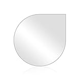 Funkenschutzplatte aus Glas in Tropfen-Form - Bodenplatte für Kaminofen - Größe: 100 x 100 x 0,6 cm