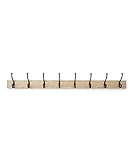 Amazon Basics - Holz Wandgarderobe - 8 Standard Haken, 92 cm, Natürlich