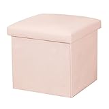 Hundnsney Quadratische Reine Farbe Klappstuhl Fuß StüTze Hocker Sitz Kreative Sofa Fuß Hocker Pouf Klappen Spielzeug Brust-Weiß