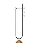 VALCLA Garderobenständer Kleiderständer U-Form Kleiderständer Kreative Form Kleiderständer for Schlafzimmer Kleiderständer Kleiderregal for Büroeingang Jackenständer für Eingang (Color : Schwarz)