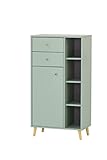 Schildmeyer Bjarne Highboard, Holzwerkstoff, Pistazie, 60,2 x 33 x 113,4 cm