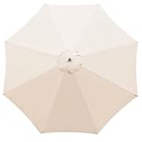 YYUYFGJ Sonnenschirm Bespannung Ersatzbezug, Ersatzdach Für Einen 3m Sonnenschirm, Ersatzbezug Mit 300 cm Durchmesser 8 Streben(Color:Weiß)