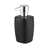 Flüssigseifenspender Matte Keramik Seifenspender Home Badezimmer Küche Büro Shampoo Geschirrspülmittel Flüssig Kosmetische Lotion Flasche 370ml / 13 oz Pumpseifenspender (Color : Schwarz)