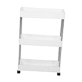 Cabilock 1 Stück Rollwagen Bodenwagen Kunststoff-Aufbewahrungsschublade Kunststoff-Schubkarre Büro-Aufbewahrungsschubladen Ausziehbarer Wagen Waschküchenwagen Badezimmerwagen