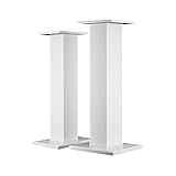 BTZHY Lautsprecherständer,Bücherregal, vibrationsdämpfendes MDF-Design, verbessertes Hören, mit Kabelmanagement, 2 Ständer enthalten, weiß