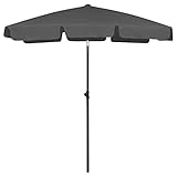 YUMENG Strandschirm, Sonnwnschirm, Sonnenschirm, Parasol, Ampelschirm, Anthrazit 180x120 cm