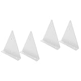Cabilock 4 Sets Regalhalterung Regal-Eckstrebe Regalhalterungen Weiße Dekorative Regalhalterungen Metallregale Schwarze Metallregale Kopfteilhalterungen Schwimmende Regalhalterung