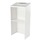 TISTIK Tragbares Präsentationspodium, Holzpodest, bodenstehend, Holzkanzeln, Rednerpult, Schreibtisch mit geräumigen Regalen für Konferenzen, Auditorium, Klassenzimmer