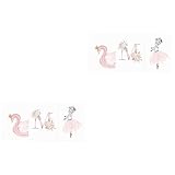 STOBOK 6 Stück Blumenposter Kinderdekoration Blumenbilder Blumenwandfarbe Schlafzimmerwand Kinderwandposter Hängende Bilder Leinwand Wanddekoration Gemälde Mädchen Veranda