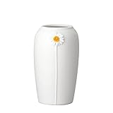 Weiße Keramikvase, 19 cm, Blumenvase für Heimdekoration, passend für Tisch, Kamin, Schlafzimmer, Küche, Wohnzimmer, Tafelaufsätze, Büro, Schreibtisch