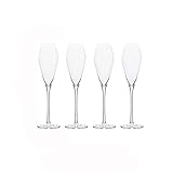 BinOxy Sektgläser 4 Stück Champagnergläser High-End-Luxus-Champagnerflöte 145 ml Kristallglas-Champagnergläser for Zuhause, Hochzeit, Champagner, Partyzubehör Champagnergläser (Color : A)