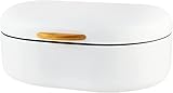 Bddalpke Eisen Brotbox Hafernüsse Box Kosmetikbox mit Deckel Einhalten Frische für Küche, Zuhause oder Bäckerei, Weiß (Weiß)