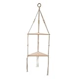 Schwebende Regale Holzständer Boho Decor Eckregal Hängendes Zimmer Wanddekor Display Stan Dreieck P6S5 Wohnzimmer Schlafzimmer