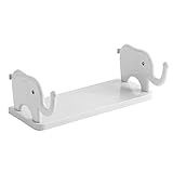 Multifunktionales Elefantenform Aufbewahrungsregal, Hängend Wandboard Regalbrett im Elefanten-Design, Bücherregal, Schweberegale Wandregale für Schlafzimmer, Wohnzimmer, Badezimmer, Küche (Grau)