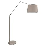 Steinhauer Gramineus Stehleuchte mit Schirm Beige 210 cm Hoch Einstellbar