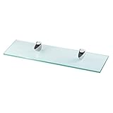 bonsport Glasregal Wandregal für Badezimmer Klarglas - Glas Regal aus 6 mm Sicherheitsglas 30x10,16x0,6cm - Glasablage Glasregalboden Badablage