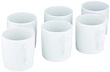 Baker Ross E774 Mini-Porzellan-Tassen (6 Stück) - Kleine Tassen für Kinder zum Dekorieren und Gestalten, Weiß