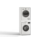 Waschturm • Waschmaschinenschrank für Trockner & Waschmaschine • HBT: 185x67x65 cm • TÜV-zertifiziert • Mit Ausziehbrett