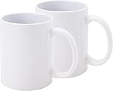 VBS 2er-Pack Kaffebecher Kaffe-Tasse Porzellan weiß Pott Tee Küche Restaurant Tassen Becher